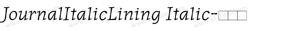 JournalItalicLining Italic字体转换